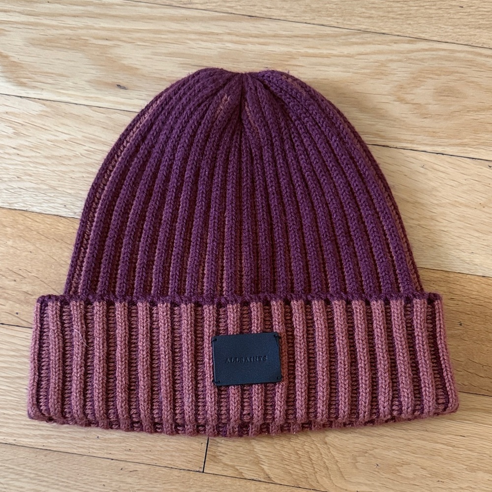 All Saints Ribbed Knit Beanie